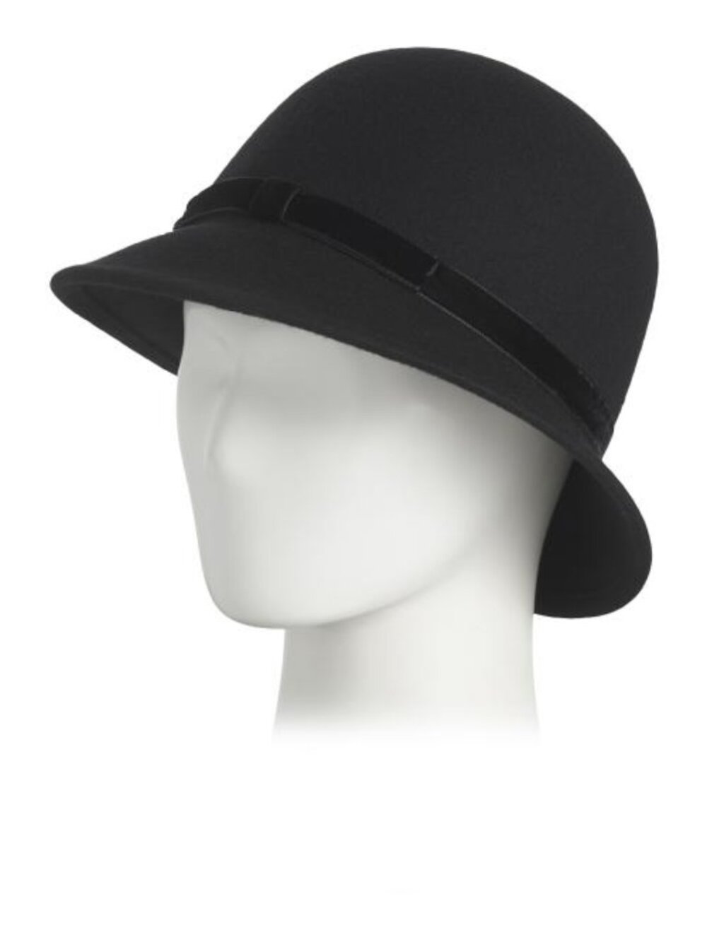 COMPLIT Made In Italy Wool Cloche Hat With Trim